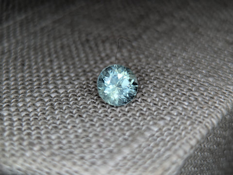 1.31CT ROUND CUT, BABY BLUE MONTANA SAPPHIRE