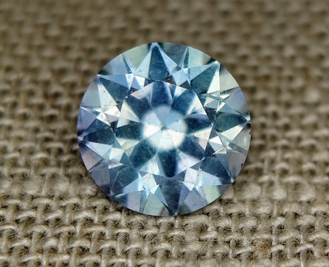 3.92ct STUNNING ALL NATURAL LIGHT BLUE ROUND MONTANA SAPPHIRE
