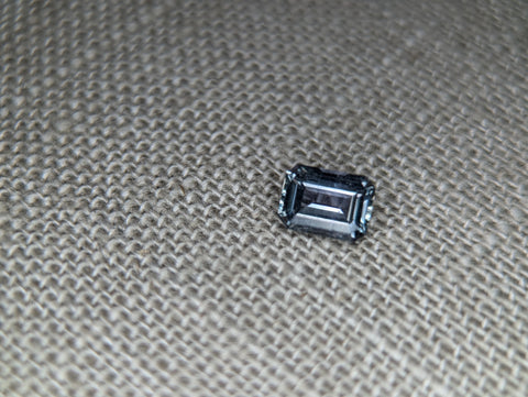 1.52CT STEEL BLUE EMERALD CUT MONTANA SAPPHIRE
