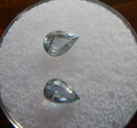 1.33 TCW EXQUISITE PAIR OF PEAR CUT MATCHING MONTANA SAPPHIRES - Blaze-N-Gems