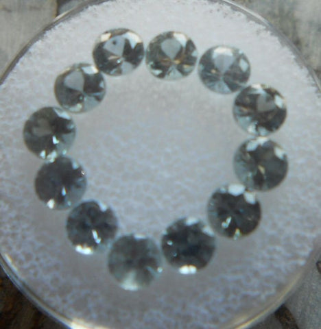 3.93 TCW. PRICED PER STONE 12 TOTAL PIECE PASTEL BLUE ROUND CUT MONTANA SAPPHIRES - Blaze-N-Gems