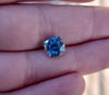 3.94ct MODIFIED CUSHION VIVID BLUE TO TEAL COLOR SHIFT NATURAL NO HEAT