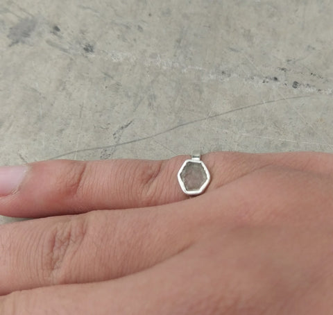 2ct STERLING SILVER GREEN MONTANA SAPPHIRE ROUGH RING - Blaze-N-Gems