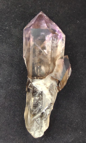 96.6 G SMOKY AMETHYST CRYSTAL WITH SIDECAR AND PHANTOMS
