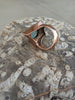 STUNNING ROSE GOLD GEM SILICA AND MONTANA SAPPHIRE RING SIZE 8.25 - Blaze-N-Gems