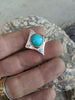 STUNNING ROSE GOLD GEM SILICA AND MONTANA SAPPHIRE RING SIZE 8.25 - Blaze-N-Gems