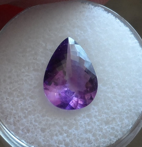 2.44cts. GORGEOUS DEEP PURPLE FANCY CUT PEAR SHAPE AMETHYST - Blaze-N-Gems
