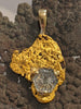 7.8g CUSTOM MONTANA GOLD NUGGET AND MONTANA SAPPHIRE PENDANT - Blaze-N-Gems