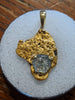 7.8g CUSTOM MONTANA GOLD NUGGET AND MONTANA SAPPHIRE PENDANT - Blaze-N-Gems