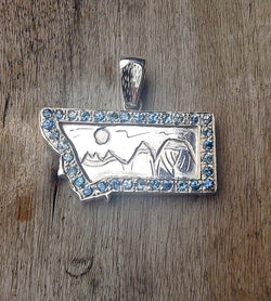 TREASURE STATE MONTANA SAPPHIRE PENDANT IN STERLING SILVER