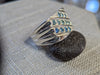 13.45g SILVER MONTANA SAPPHIRE RING SIZE 10.5