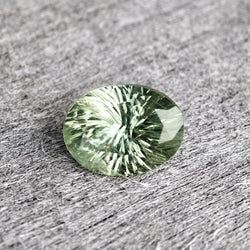 8.66ct CUSTOM CONCAVE CUT GREEN/YELLOW MONTANA SAPPHIRE ALL NATURAL