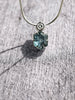 4.26ct TEAL MONTANA SAPPHIRE PENDANT SET IN 14kt WHITE GOLD