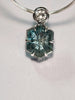 4.26ct TEAL MONTANA SAPPHIRE PENDANT SET IN 14kt WHITE GOLD