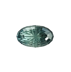 5.2ct FANTASY CUT ELONGATED EMERALD MONTANA SAPPHIRE