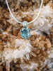 4.26ct TEAL MONTANA SAPPHIRE PENDANT SET IN 14kt WHITE GOLD