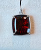 14k WHITE GOLD MONTANA GARNET EARRINGS