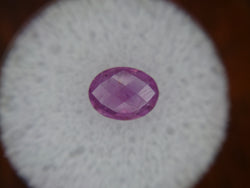 1.74ct HOT PINK MONTANA SAPPHIRE/RUBY OVAL DOIBLE ROSE CUT