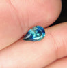 1.75ct STUNNING PEACOCK PARTI PEAR SHAPED MONTANA SAPPHIRE