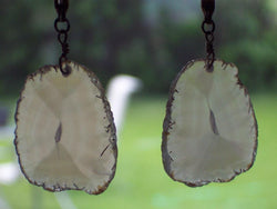 MONTANA AGATE EARINGS AND PENDANT IRIS AGATE - Blaze-N-Gems