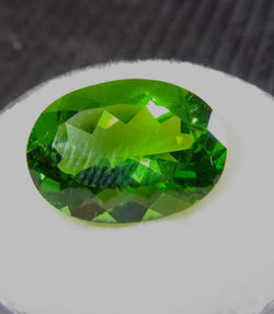 6.2ct OVAL CUT GREEN HELENITE - Blaze-N-Gems