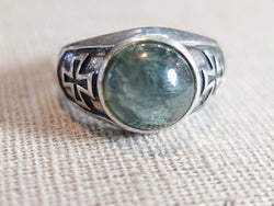 SILVER MEN'S MONTANA SAPPHIRE RING