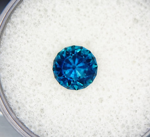 1.25ct DEEP BLUE HEATED ROUND SAPPHIRE