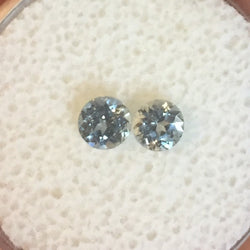 .91 TWCT. PAIR OF MONTANA SAPPHIRES LIGHT FROST BLUE ROUND CUT - Blaze-N-Gems