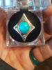 STUNNING ROSE GOLD GEM SILICA AND MONTANA SAPPHIRE RING SIZE 8.25 - Blaze-N-Gems