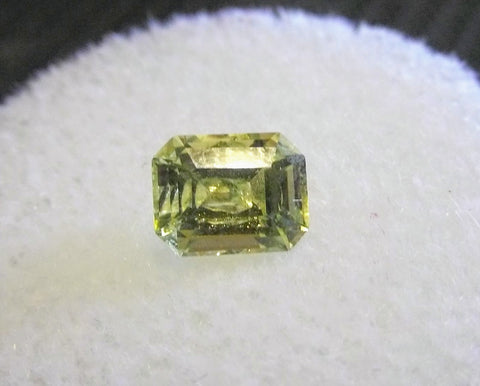 1ct YELLOW EMERALD CUT MONTANA SAPPHIRE - Blaze-N-Gems