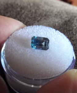 1.50ct EMERALD CUT HEATED MONTANA SAPPHIRE - Blaze-N-Gems