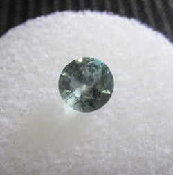 0.84ct ROUND POWDER BLUE TEAL MONTANA SAPPHIRE - Blaze-N-Gems