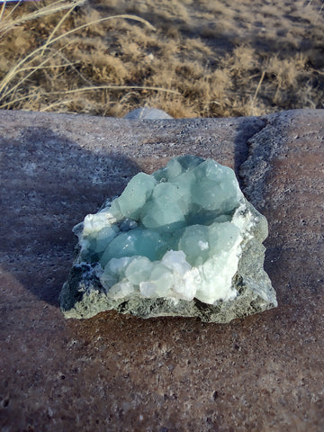 144.4 G PREHNITE AND APOPHYLLITE ON DOLOMITE