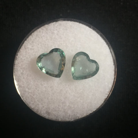 3.15 ct CUSTOM HEART UNTREATED MONTANA SAPPHIRE PAIR - Blaze-N-Gems