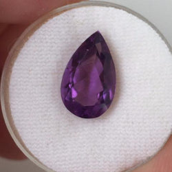 3.78 CT MEDIUM/DARK PEAR SHAPED AMETHYST - Blaze-N-Gems