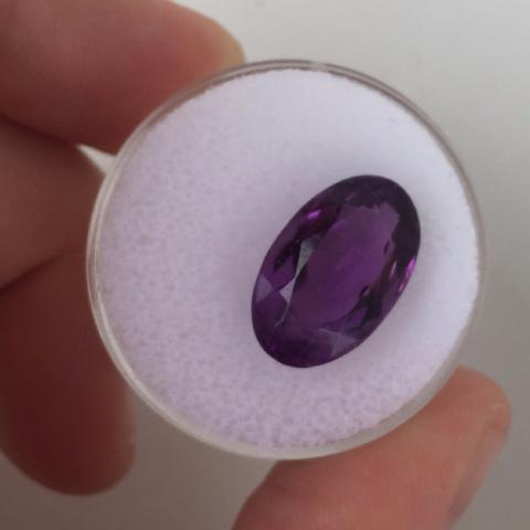 6.30 CT DARK NATURAL AMETHYST OVAL - Blaze-N-Gems