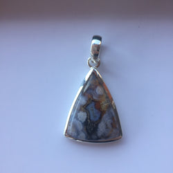 MONTANA AGATE PENDANT SET IN .925 SILVER - Blaze-N-Gems