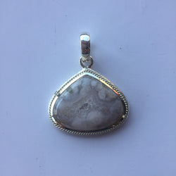 MONTANA AGATE PENDANT SET IN .925 SILVER - Blaze-N-Gems