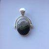 MONTANA AGATE PENDANT SET IN .925 SILVER - Blaze-N-Gems