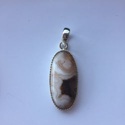 MONTANA AGATE PENDANT SET IN .925 SILVER - Blaze-N-Gems