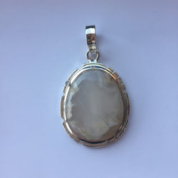 MONTANA AGATE PENDANT SET IN .925 SILVER - Blaze-N-Gems