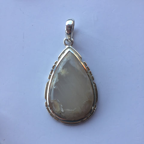 MONTANA AGATE PENDANT SET IN .925 SILVER - Blaze-N-Gems