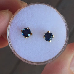 .81 TCW DARK BLUE MONTANA SAPPHIRE EARRINGS - Blaze-N-Gems