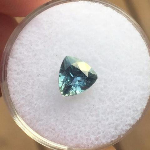 1.40 CT ALL NATURAL DARK BLUE TRILLION MT SAPPHIRE - Blaze-N-Gems