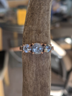 MONTANA SAPPHIRE 10K ROSE GOLD RING - Blaze-N-Gems