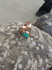 STUNNING ROSE GOLD GEM SILICA AND MONTANA SAPPHIRE RING SIZE 8.25 - Blaze-N-Gems
