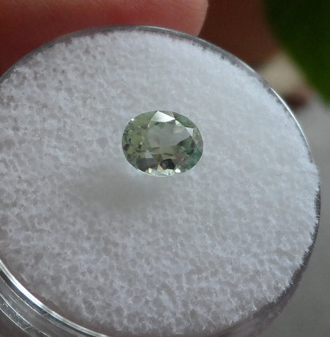 1.00cts. LIME GREEN COLOR MONTANA SAPPHIRE - Blaze-N-Gems