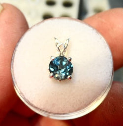 1.42ct SAPPHIRE PENDANT ROUND - Blaze-N-Gems