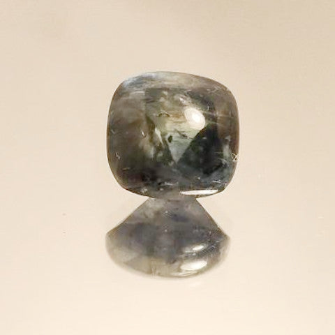2.24 SQUARE BLUE BUFF TOP FACETED BOTTOM - Blaze-N-Gems