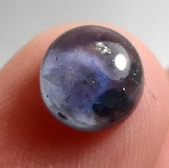 3.01 CT PURPLE BLUE GORGEOUS ROUND CAB BUFF TOP - Blaze-N-Gems